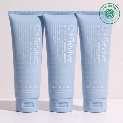CelRiv Triple Value Pack, three B-Restore Barrier Cream tubes with EWG Verified badge